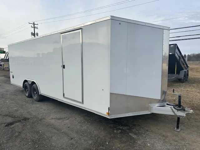 2025-FORMULA-8.5X24-ENCLOSED-CAR-HAULER-V-NOSE-RAMP-DOOR-5.webp Formula 8.5 x 24 Aluminum Enclosed Car Hauler – V Nose - Image 1