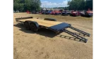 2026 Rice 7x18 Powder Coated 10k Car Hauler w/Slide In Ramps - Image 3