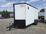 6x12 enclosed Cargo Trailer White Blackout