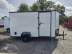6x12 enclosed Cargo Trailer White Blackout - Image 6