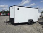 6x12 enclosed Cargo Trailer White Blackout - Image 3