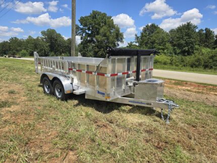 7×14 aluminum dump trailer w telescopic lift